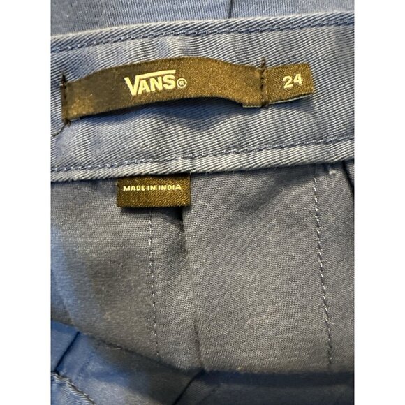 Vans Womens Blue Pleated Skater Skirt Size 24 Cotton Blend Made In India NWT - Picture 6 of 9